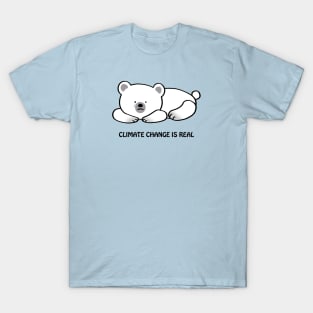 Sad polar bear - climate change is real T-Shirt